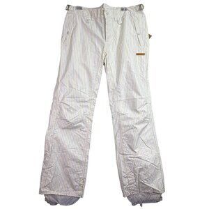 Four Square Womens White Multicolor Stripe Snowboarding Insulated Pants  Sz XL